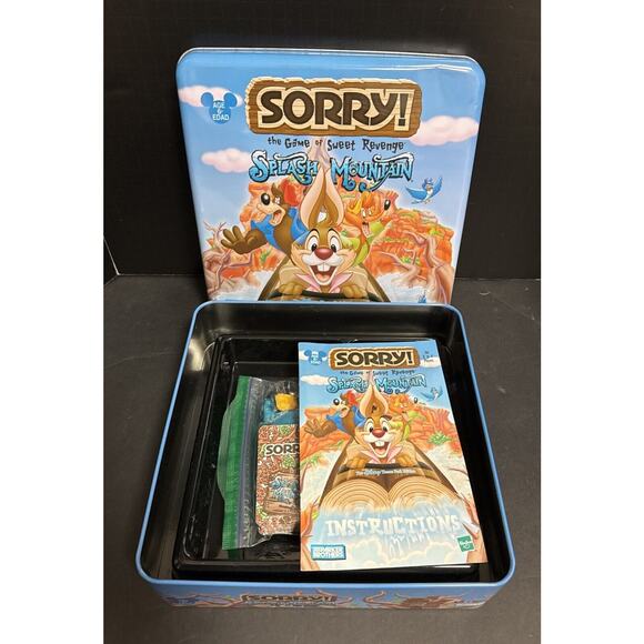 Disney Splash Mountain Board Game Complete in Metal Tin 99% Complete Parker Bros - Picture 5 of 11